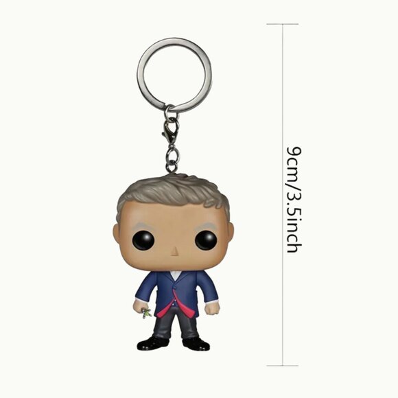 Funko Pop Doctor Who Twelfth Doctor Pocket Keychain w/ Free Tardis Enamel Pin - Picture 2 of 3